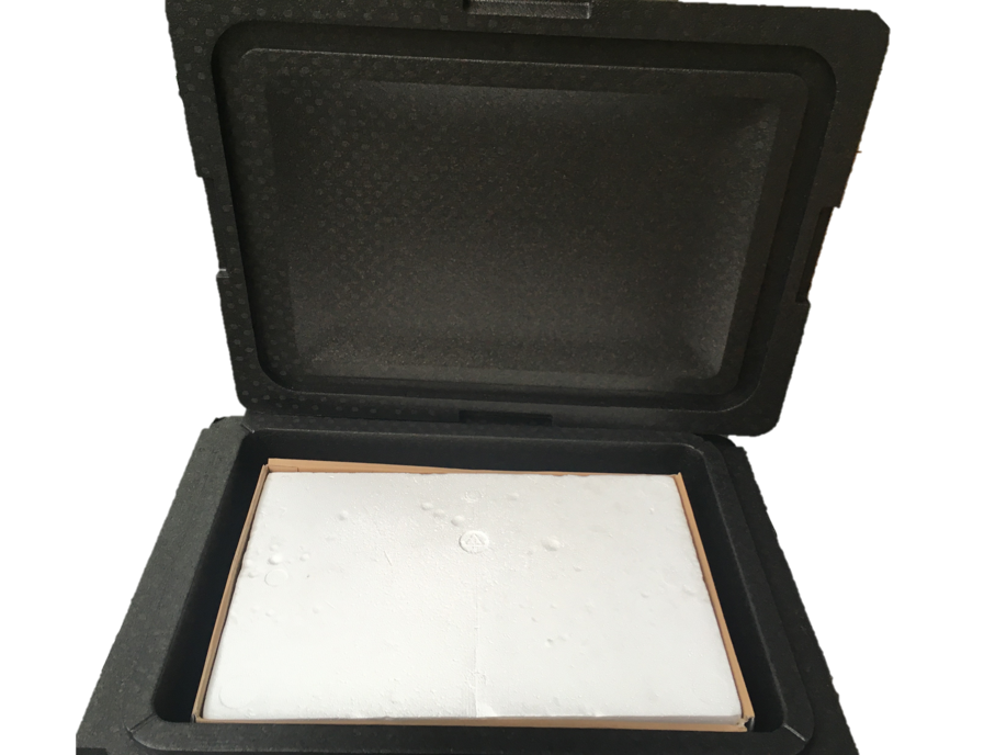 Eine Spezielle Trockeneisbox zum Lagern und Versand